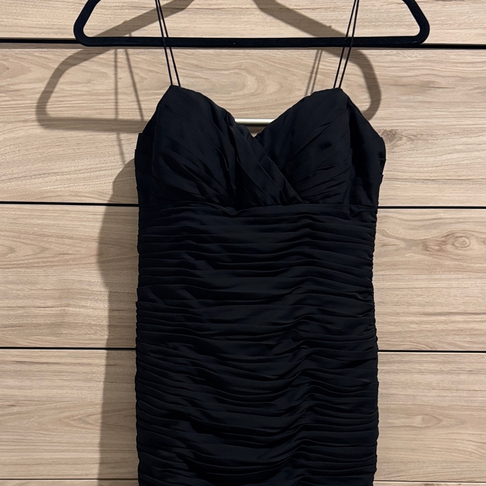 Elegant Black Ruched Dress by Aiden